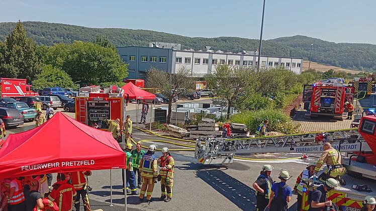 Brand auf Baustelle in Pretzfeld