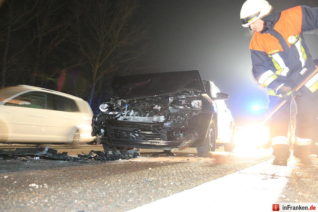 Kollision auf der A3 bei Pommersfelden
