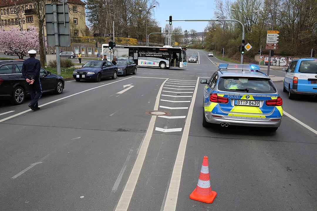 Unfall mit Stadtbus in Bayreuth