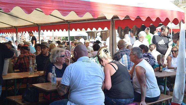 Perfektes Wetter: Das erste Wochenende des Countryfestivals war bestens besucht  -  nun hofft Vorsitzender Matthias Laux, dass das auch in der zweiten Woche so bleibt. Foto: Daniela Pondelicek