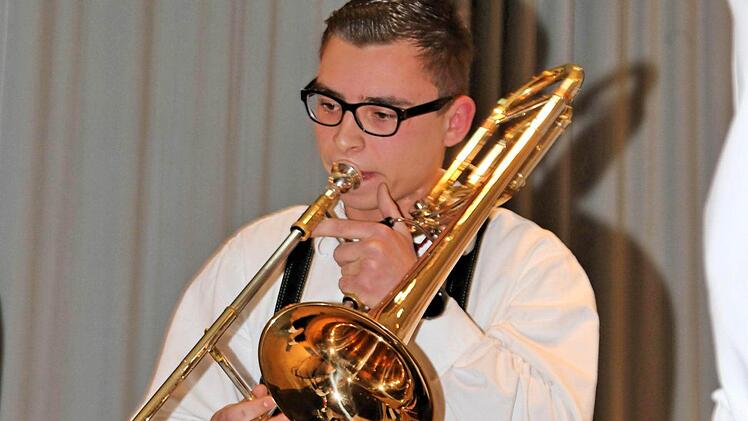 Der Musikverein beim Neujahrskonzert in Maßbach. Foto: Dieter Britz