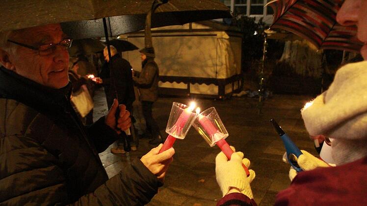 Lichterkette in Bad Kissingen. Foto: Johannes Schlereth