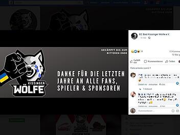 Feierabend bei den Kissinger W&ouml;lfen.  Bildnachweis: Screenshot Facebook-Seite Kissinger W&ouml;lfe