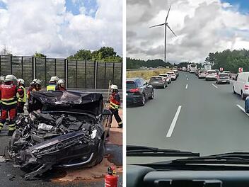 A9 bei Trockau: Feuerwehr-Video zeigt bis auf eine Ausnahme "perfekte Rettungsgasse" nach Unfall
