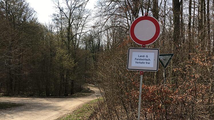 Zum Parkplatz kommt man noch, durch den Wald fahren darf man nicht. Foto: Anette Schreiber