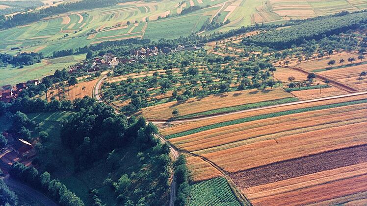 Das Foto zeigt die Gemeinde vor der Flurbereinigung. Foto: Archiv Ewald Kiesel
