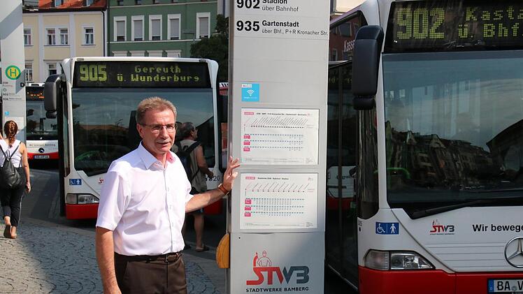 Die Stadtwerke haben sich über die Mobilität in der Zukunft einige Gedanken gemacht, sagt Peter Scheuenstuhl, der Leiter des Verkehrsbetriebs bei den Bamberger Stadtwerken.  Foto: Sebastian Schanz