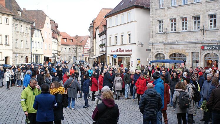 Mahnwache und Menschenkette in Forchheim Foto: privat