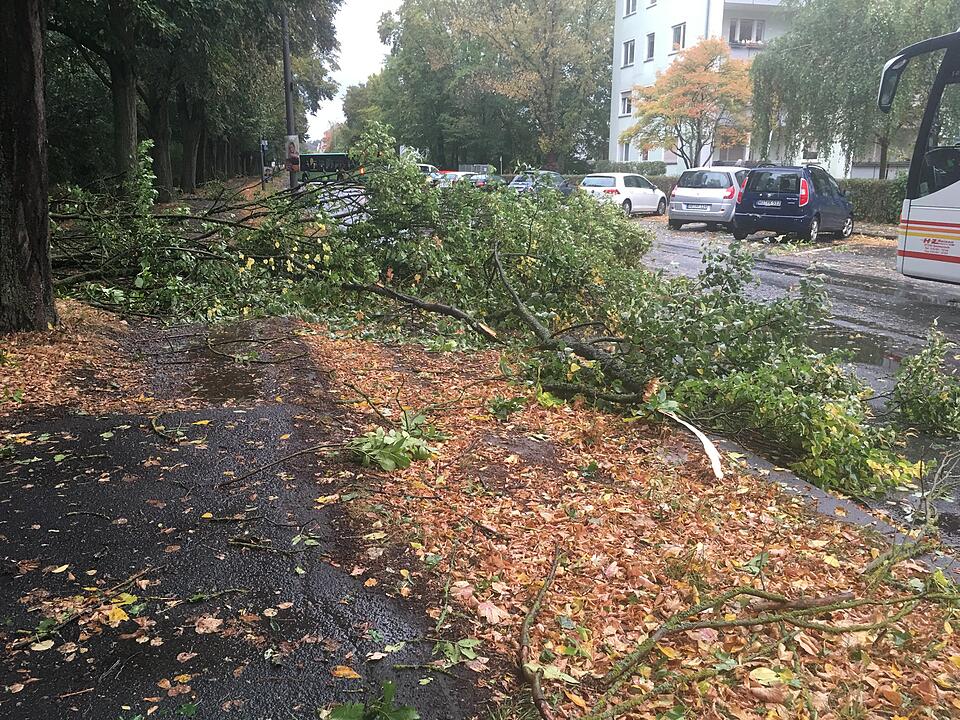 Sturmtief "Fabienne" über Franken