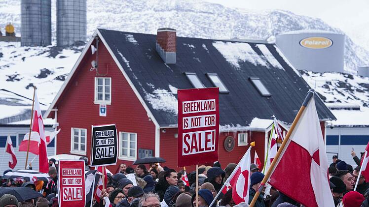 Gr&ouml;nland-Konflikt - Proteste in Gr&ouml;nland