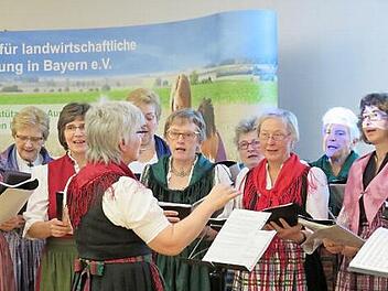Der Landfrauenchor Lichtenfels bei seinem Auftritt Foto: Monika Schütz
