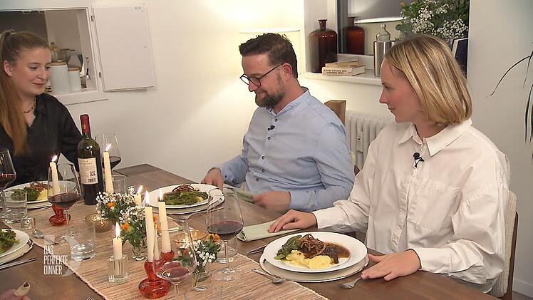 Der Hauptgang: Rinderschmorbraten mit Kartoffel-Parmesan-Stampf.