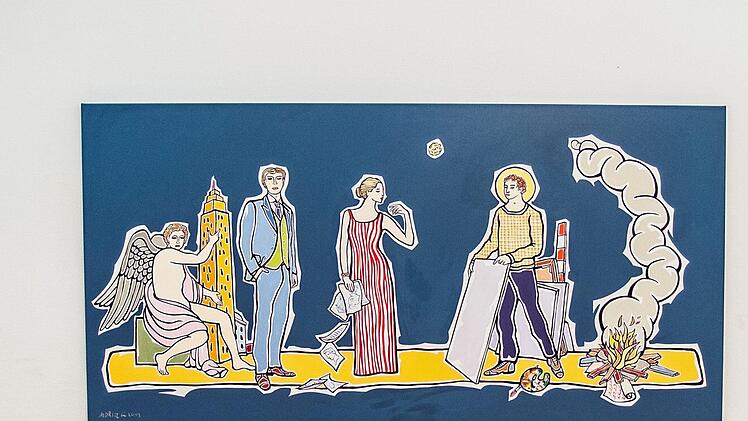 "Augenblick des Glücks" ist der Titel einer großen Ausstellung mit Werken von Moritz Götze im Kunstverein Coburg.Foto: Jochen Berger