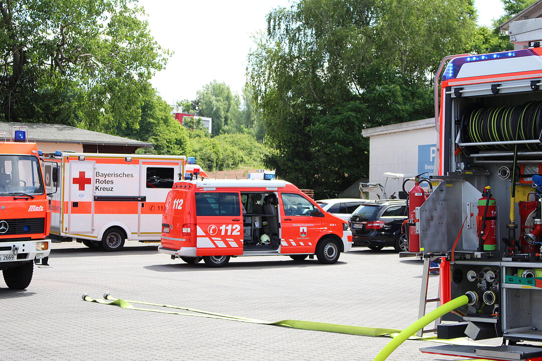 Feuer auf Fabrikgelände in Zirndorf