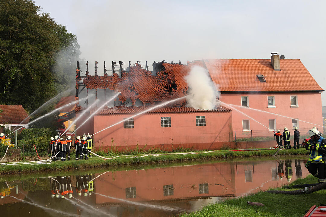 Herpersdorf bei Ansbach: Scheune abgebrannt