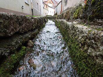 Der Sulzbach führt zwischen zwei Häuserzeilen durch den Ort.Foto: Arkadius Guzy