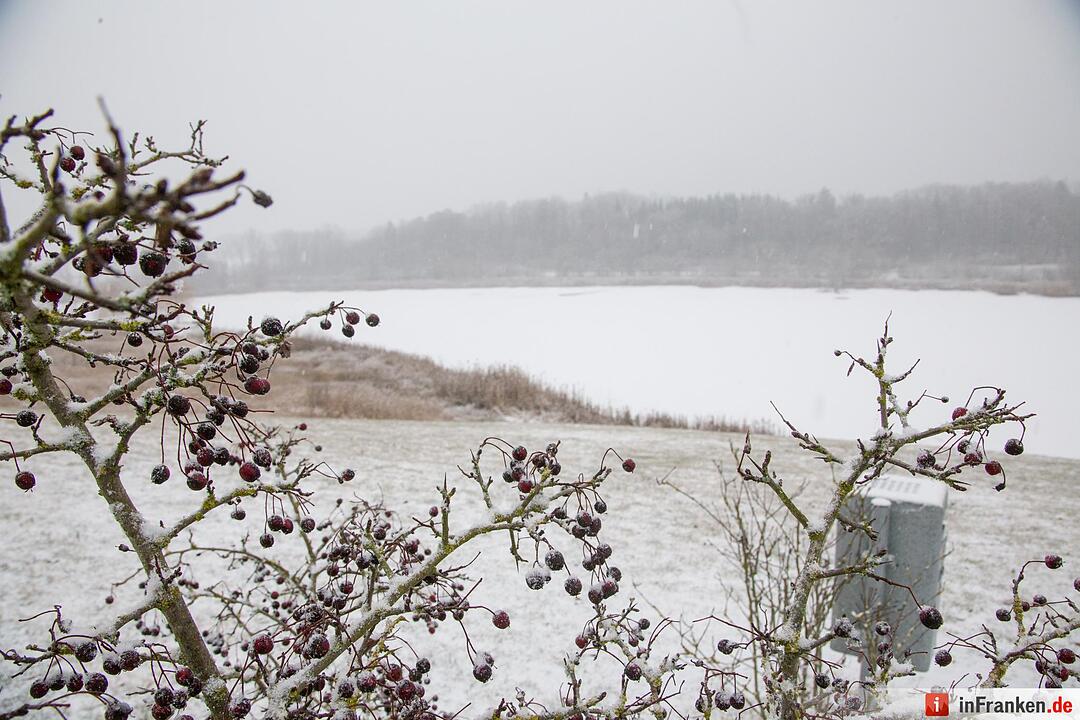 Erster Schneefall im Coburger Land