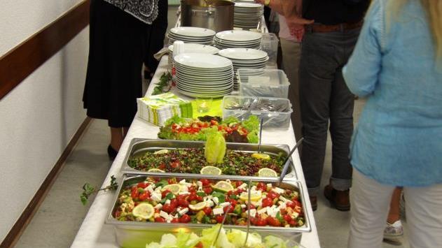 Internationales Buffet für die Gäste