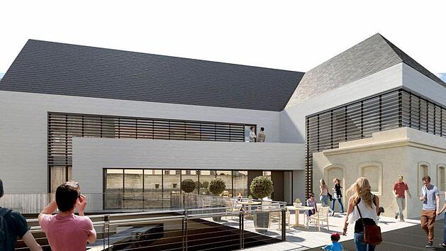 So sollen die wieder erweckten Unteren Mühlen in Bamberg aussehen. Die oberen Stockwerke sind für das Besucherzentrum Welterbe Bamberg vorgesehen.  Grafik: Architekturbüro RosenbergSo sollen die wieder erweckten Unteren Mühlen in Bamberg aussehen. Die oberen Stockwerke sind für das Besucherzentrum Welterbe Bamberg vorgesehen.  Grafik: Architekturbüro Rosenberg