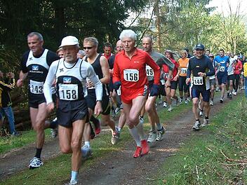 400 Meter nach dem Start führt die Strecke bis zur Ködeltalsperre durch ein Waldgebiet. Foto: Hans Franz