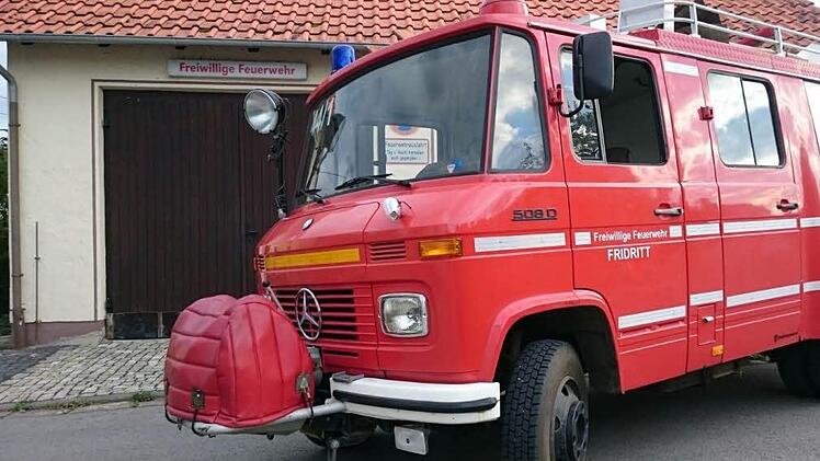 Die Feuerwehr Fridritt hat ein eigenes Feuerwehrauto. Foto: Jürgen Eckert