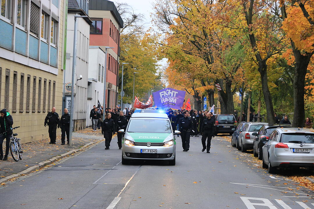 Linke Demo gegen Balkanzentrum Bamberg