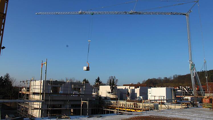 Blick auf die Baustelle des Mainleuser Seniorenheims. Foto: Jakob Weber