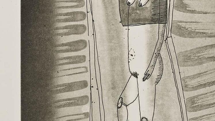 Ann Wolff: "Pilchuck Göttin A", Glasradierung. Foto: Kunstsammlungen