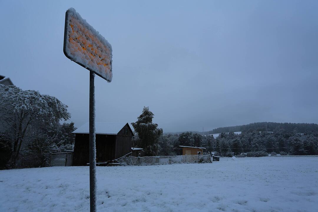 Erster Schneefall in Oberfranken