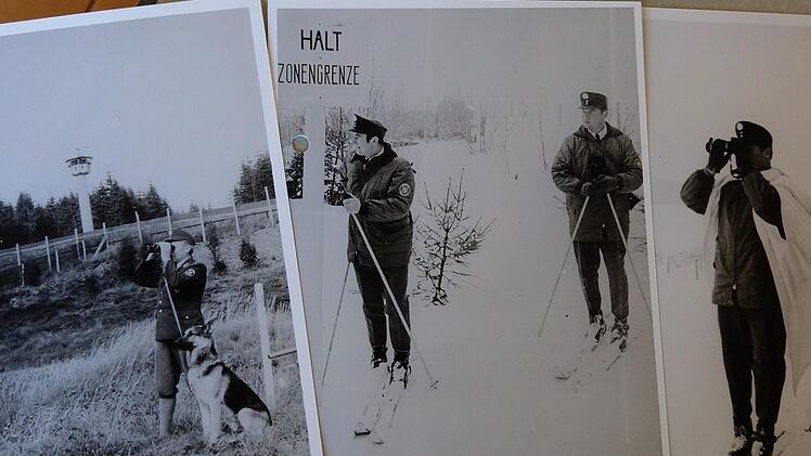 Undatierte Fotos aus den Ordnern mit Lageberichten der Grenzpolizeistation Neustadt. Zu den Aufgaben der Grenzpolizei gehörte es, zu beobachten, was "drüben" geschah. Fotos: Simone Bastian
