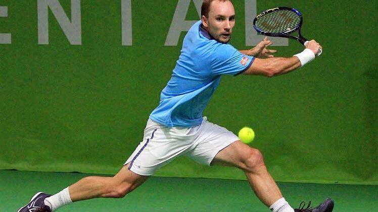 Steve Darcis holte sich mit einem Zwei-Satz-Sieg im Endspiel den Turniersieg in Eckental.  Foto: Bertram Wagner