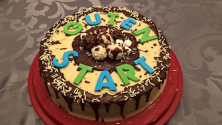 Diese Torte bekam Sebastian Straubel zu seinem EinstandNina Kutscher