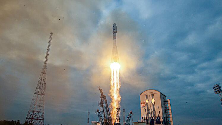 Russische Sojus-Rakete mit Sonde &laquo;Luna-25&raquo;