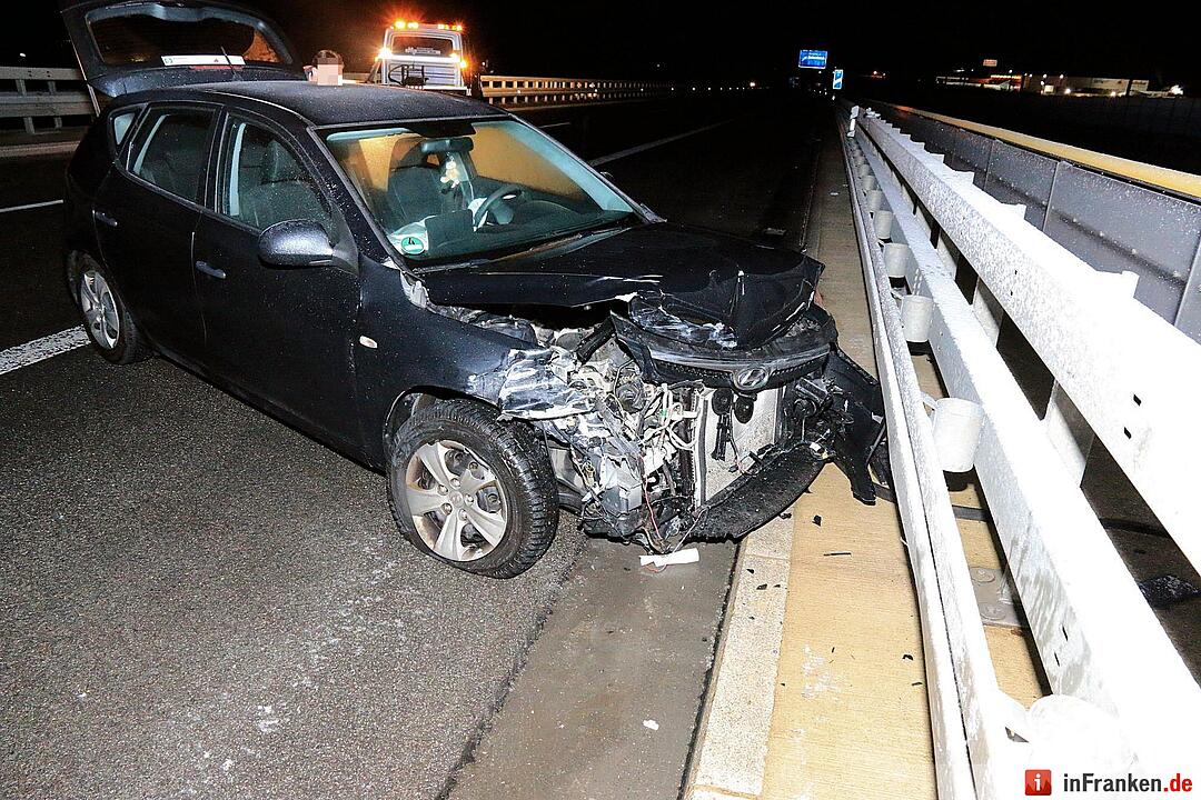 Glatteis auf der A73