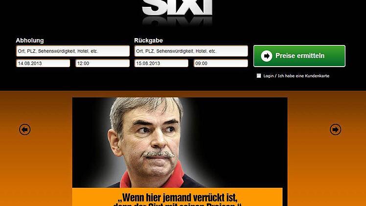 Screenshot: www.sixt.de