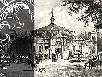 Das Januarblatt zeigt die Festhalle, die aus Anlass des 7. Fränkischen Sängerbundfestes 1886 am Anger errichtet wurde.Foto: Helke Renner