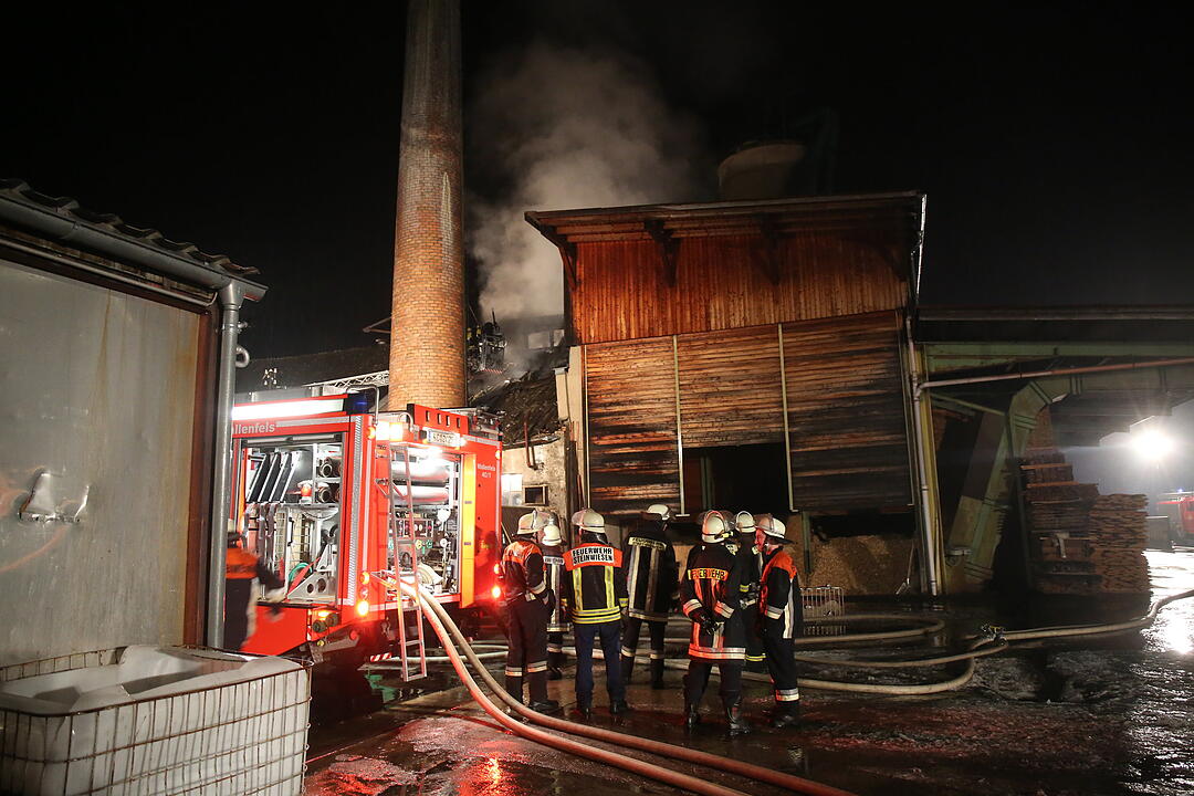 Brand in Sägewerk in Wallenfels