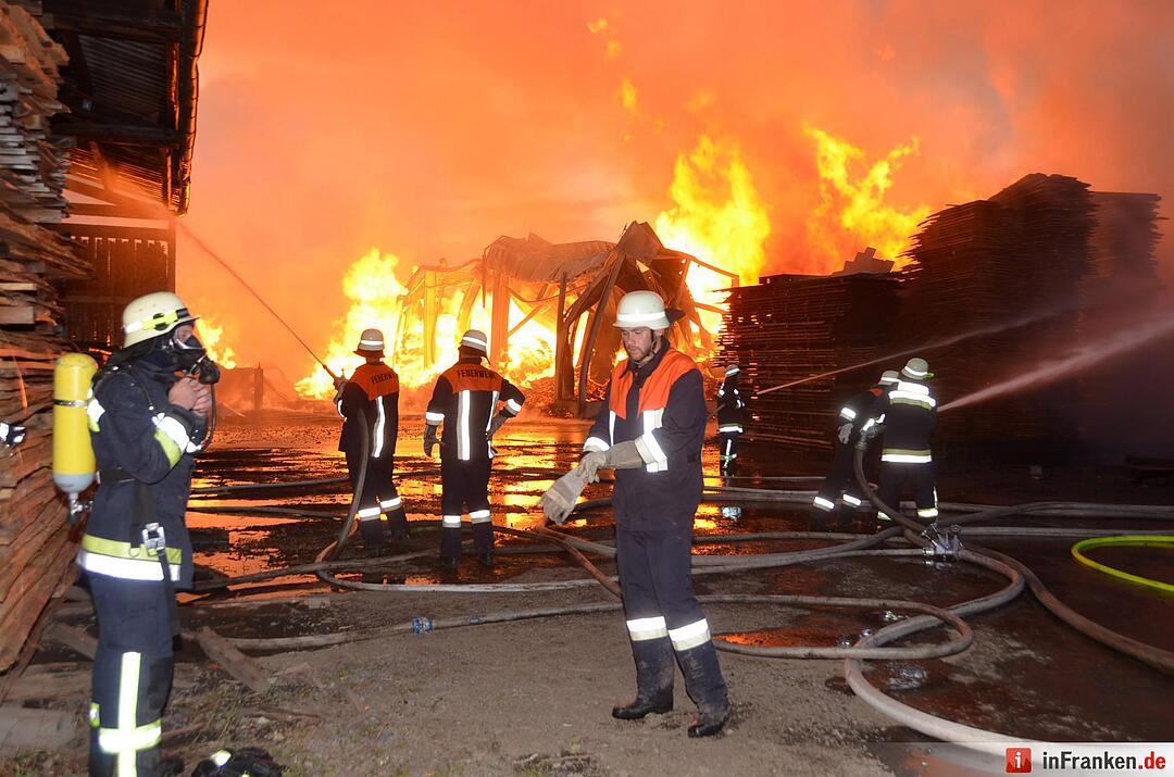 Brand im Sägewerk Untererthal