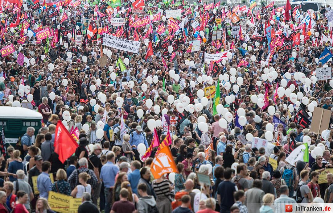 Demonstration gegen die Handelsabkommen