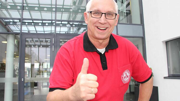 Der Chef des größten FCN-Fanclubs in Deutschland, Klaus Wehling, freut sich schon auf die Rückrunde. Foto: Sebastian Martin