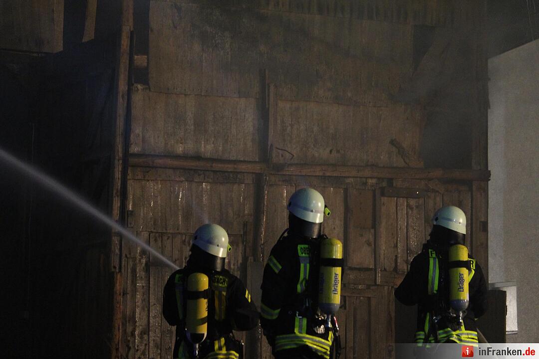 Scheunenbrand in Oberleichtersbach