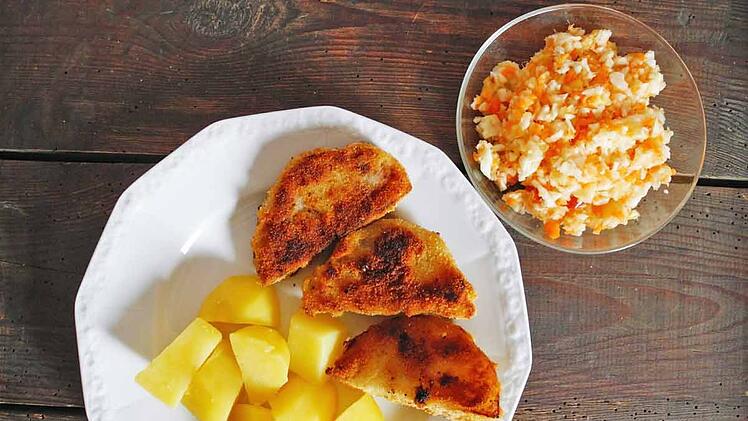 Die vegetarische Alternative zum Wiener Schnitzel: Kohlrabischnitzel.