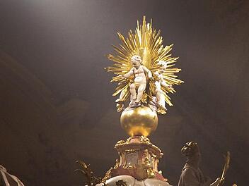 Das Christuskind am Gnadenaltar erstrahlte während der Christmette in einem besonderen Licht.