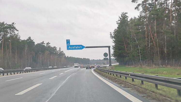 A73: Autobahnausfahrt Bamberg-S&uuml;d