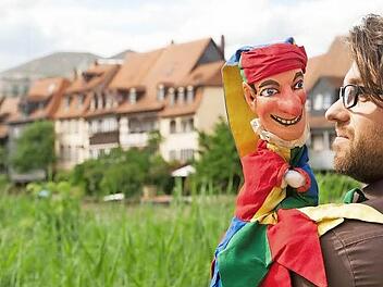 Florian Herrnleben mit dem Bamberger Kasperl.  Foto: privat