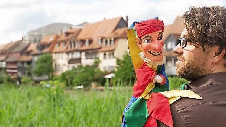 Florian Herrnleben mit dem Bamberger Kasperl.  Foto: privat