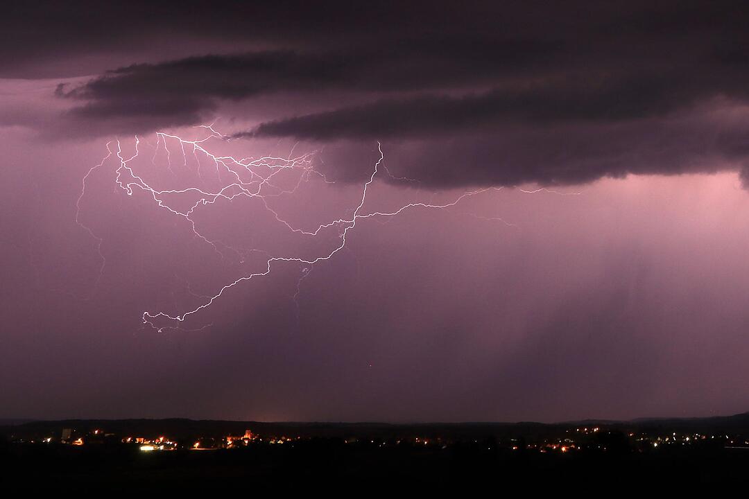 Unwetter über Franken