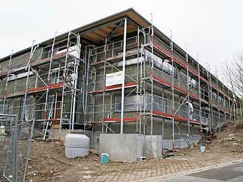 Gut voran geht der Bau der neuen Kindertagesstätte in Limbach. Im Frühling sollen die Kinder einziehen können. Foto: Sabine Weinbeer