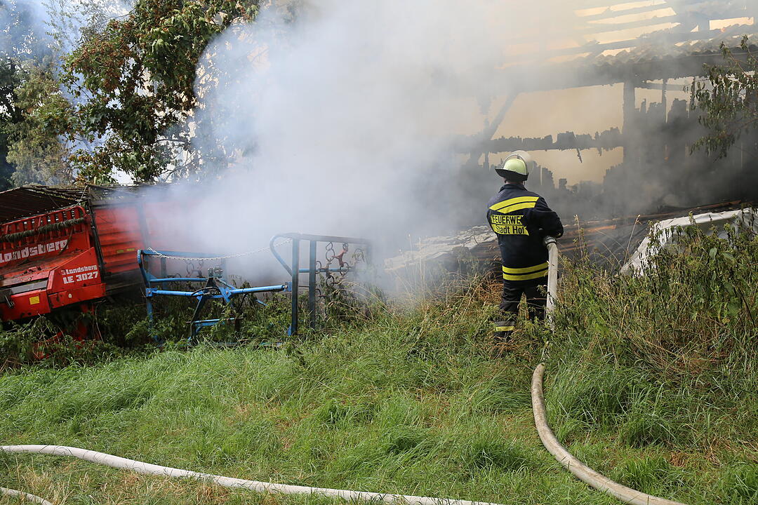 Brand auf Bauernhof in Unterkotzau