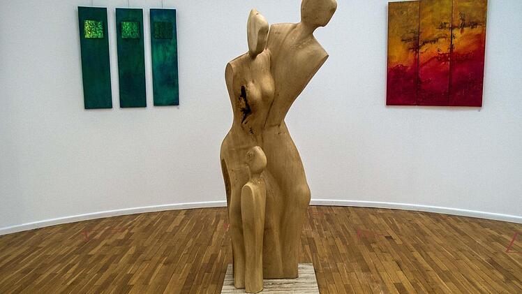 Ausstellung der Coburger Sommerakademie im Kunstverein: Helmut Maurer "Die Familie auf der Flucht"Foto: Jochen Berger